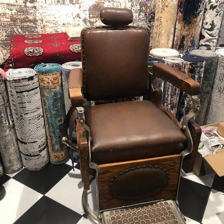 E. BIRMINGHAUS BARBER CHAIR CIRCA 1920