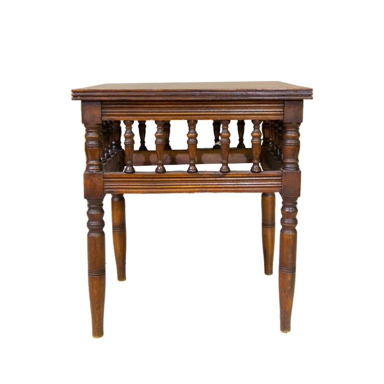 Vintage Mahogany low table with railing detail: R1,000