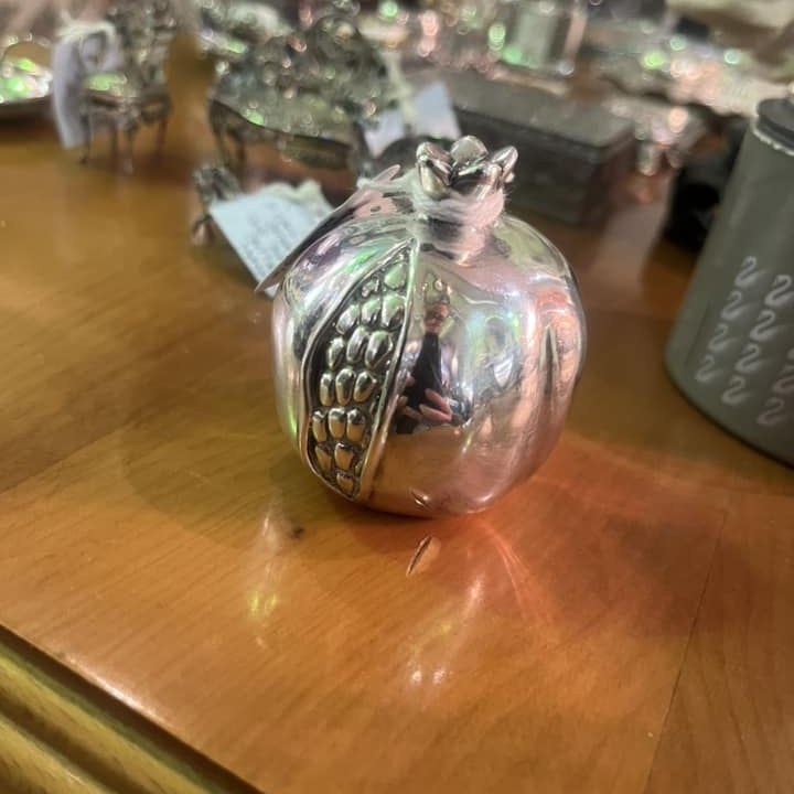 Vintage Italian sterling silver pomegranate paper weight