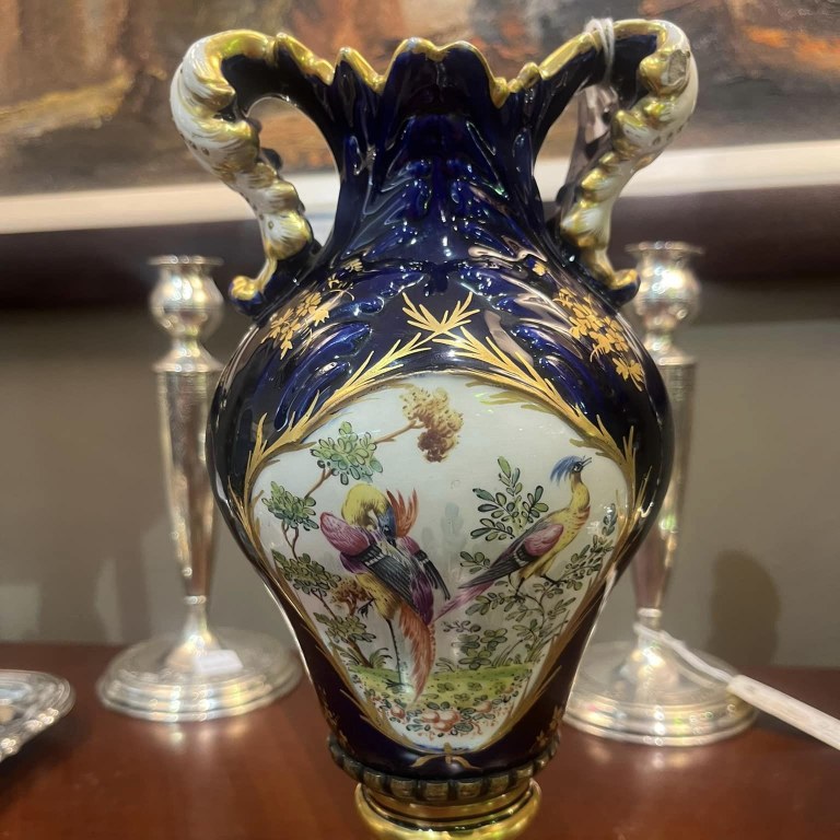 European hand painted porcelain, circa 19th Century