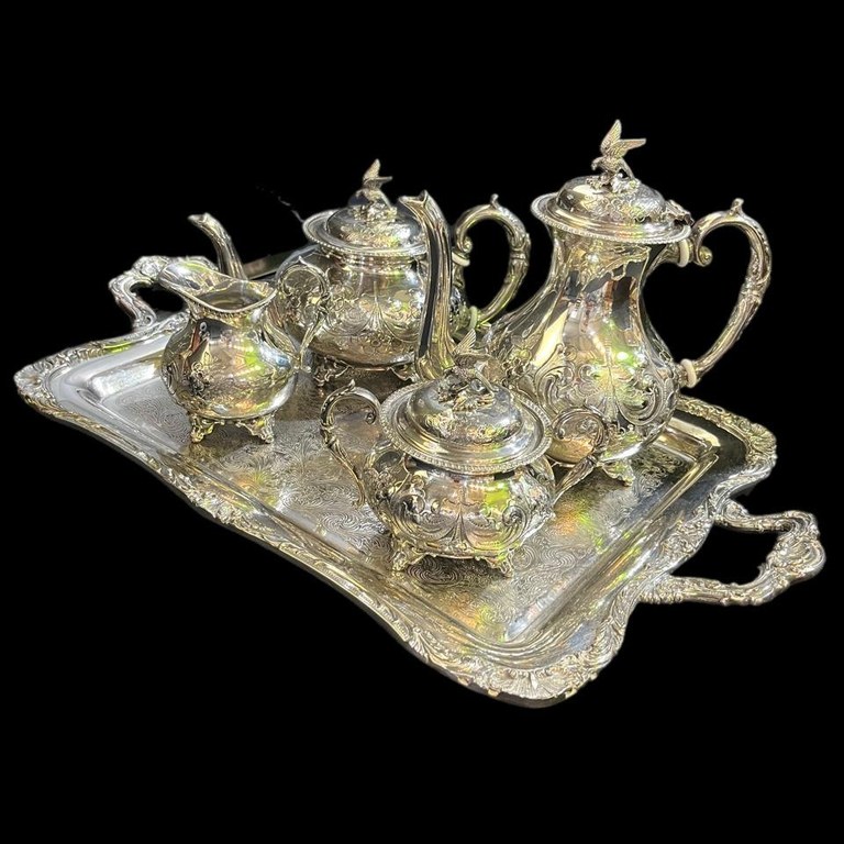 John Turnton 5-piece silver plated tea service