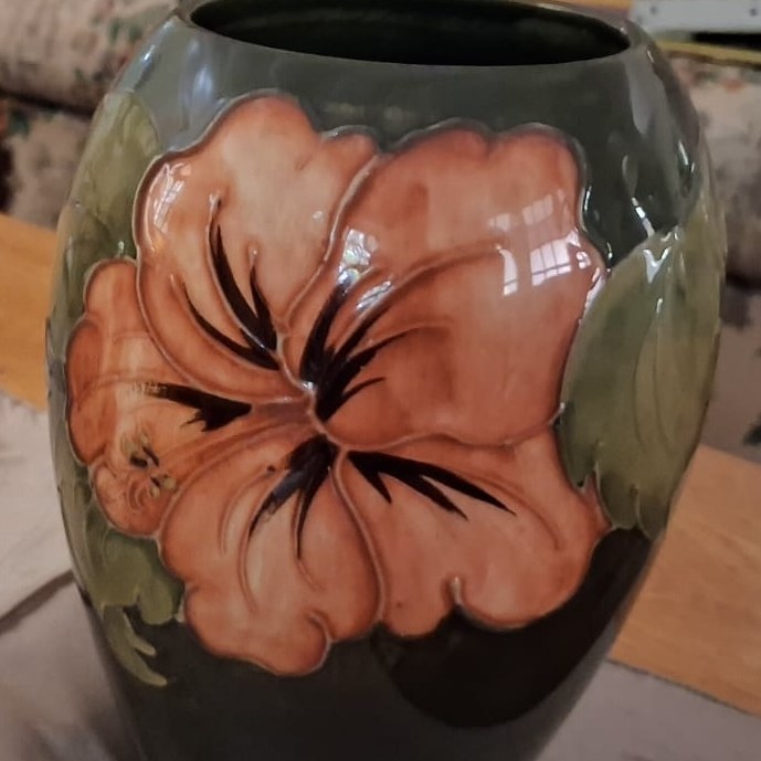 Moorcroft Hibiscus vase: R5,000