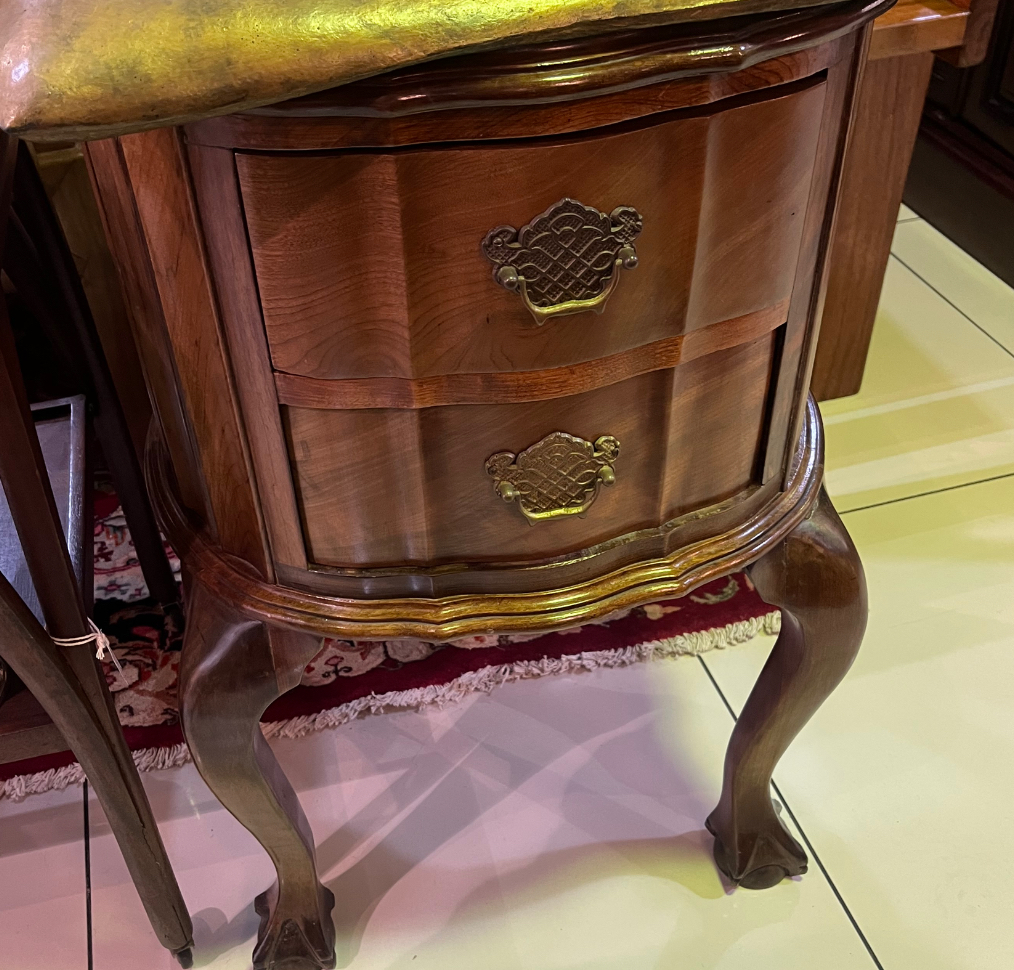 Stinkwood ball & claw 2-drawer night stand: R6,000