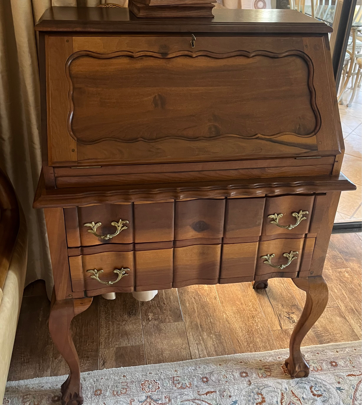 Stinkwood ball & claw writing desk: R8,400