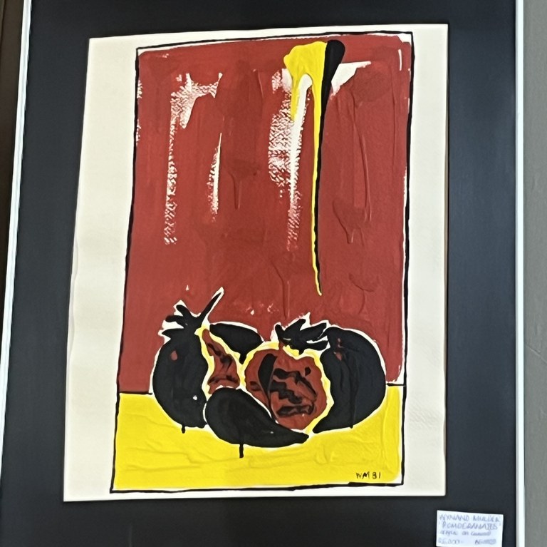 Wynand Mulder Pomegrantes, c1980s, acrylic on canvas