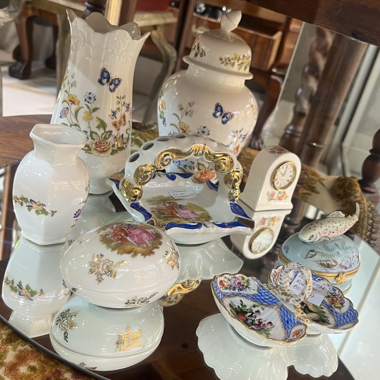 Aynsley and Meissen porcelain objects