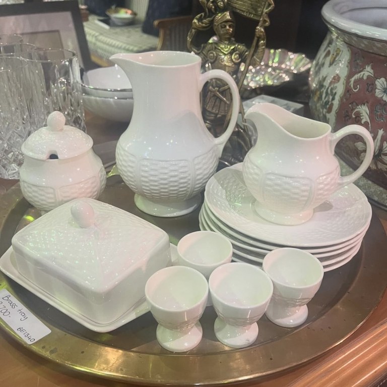 Wedgewood Willow Weave pattern breakfast set, c1960s