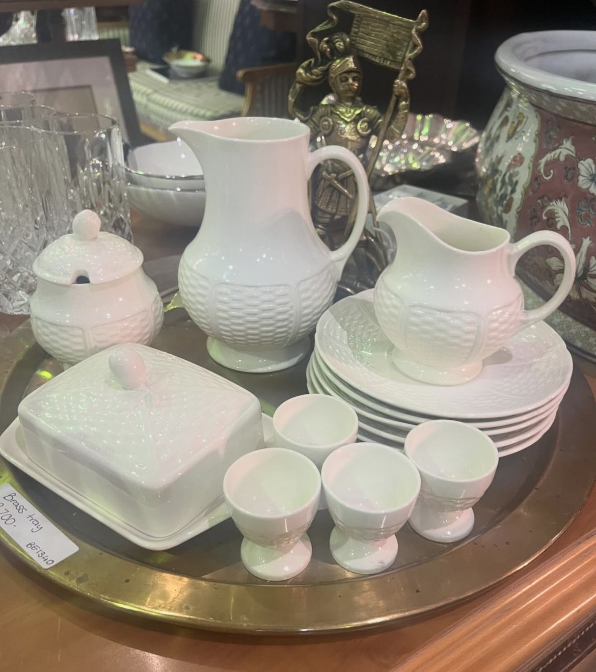 Wedgewood Willow Weave pattern breakfast set, c1960s