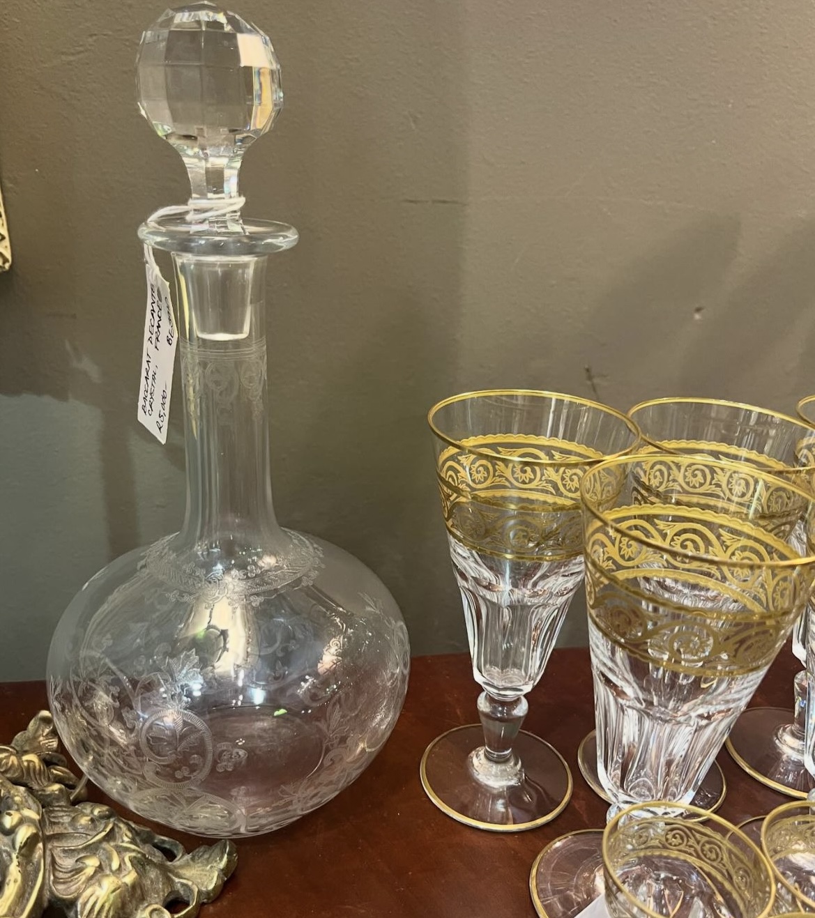 Baccarat crystal decanter, Mid-Century