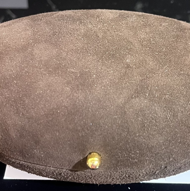 Prada brown suede minaudiere