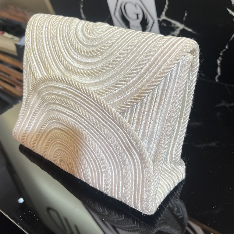 Yves Saint Laurent bespoke silk Art Deco style clutch