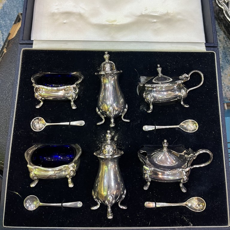Garrard & Co Regency plate cruet set