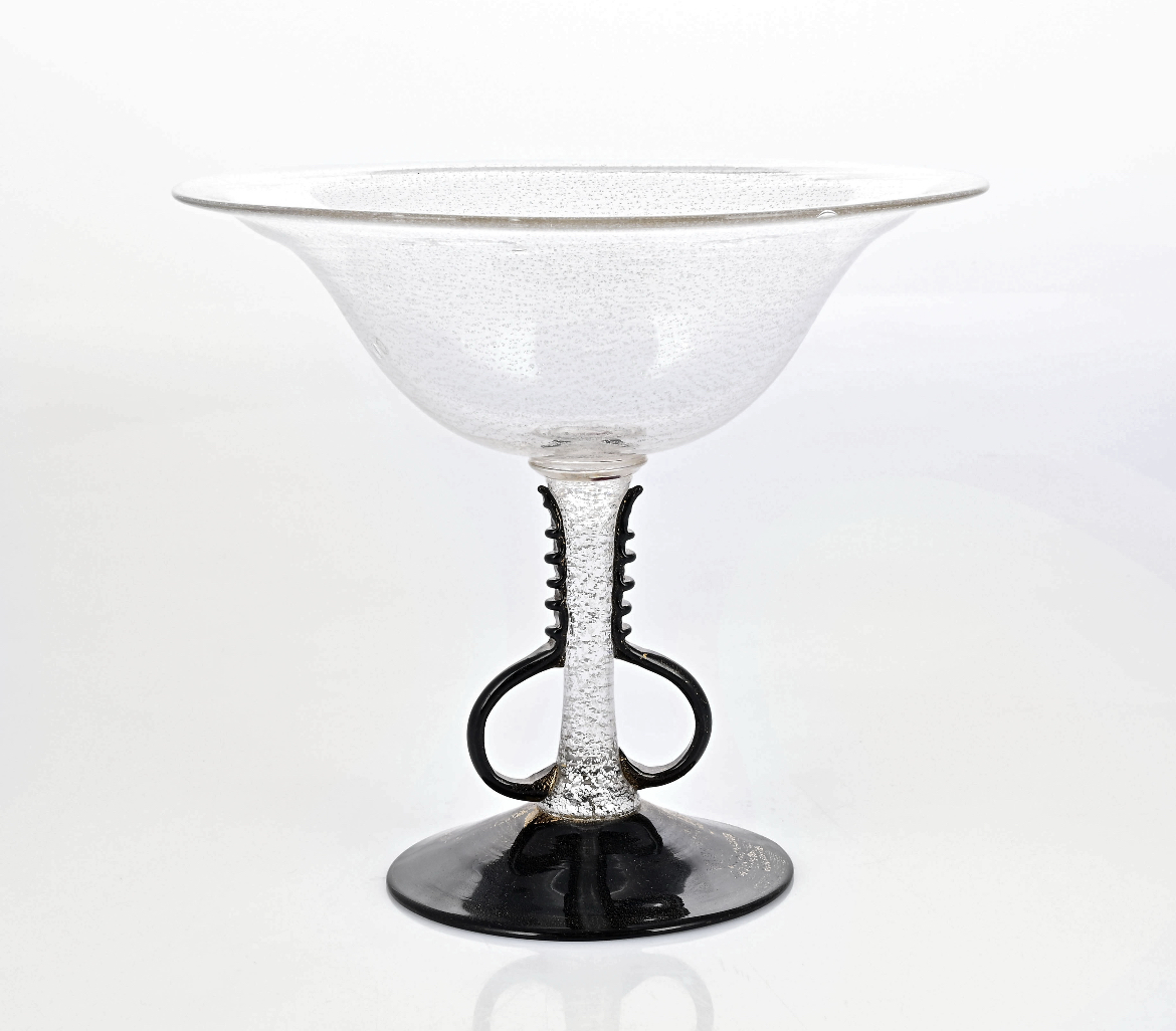 Salviati Glassworks Murano pedestal bowl