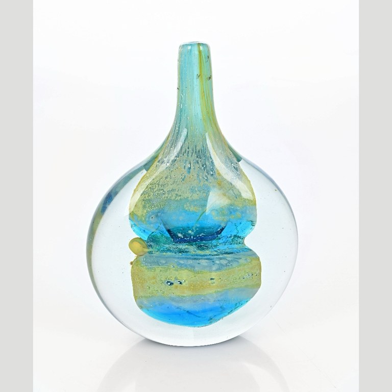 Mdina Malta Sea and Sand class vase by Micheal Harris, c1970s