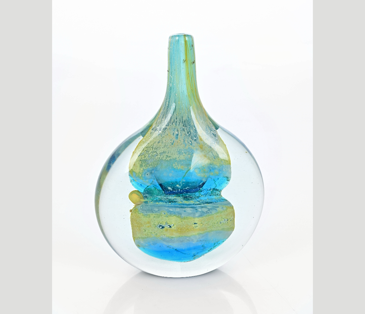 Mdina Malta Sea and Sand class vase by Micheal Harris, c1970s