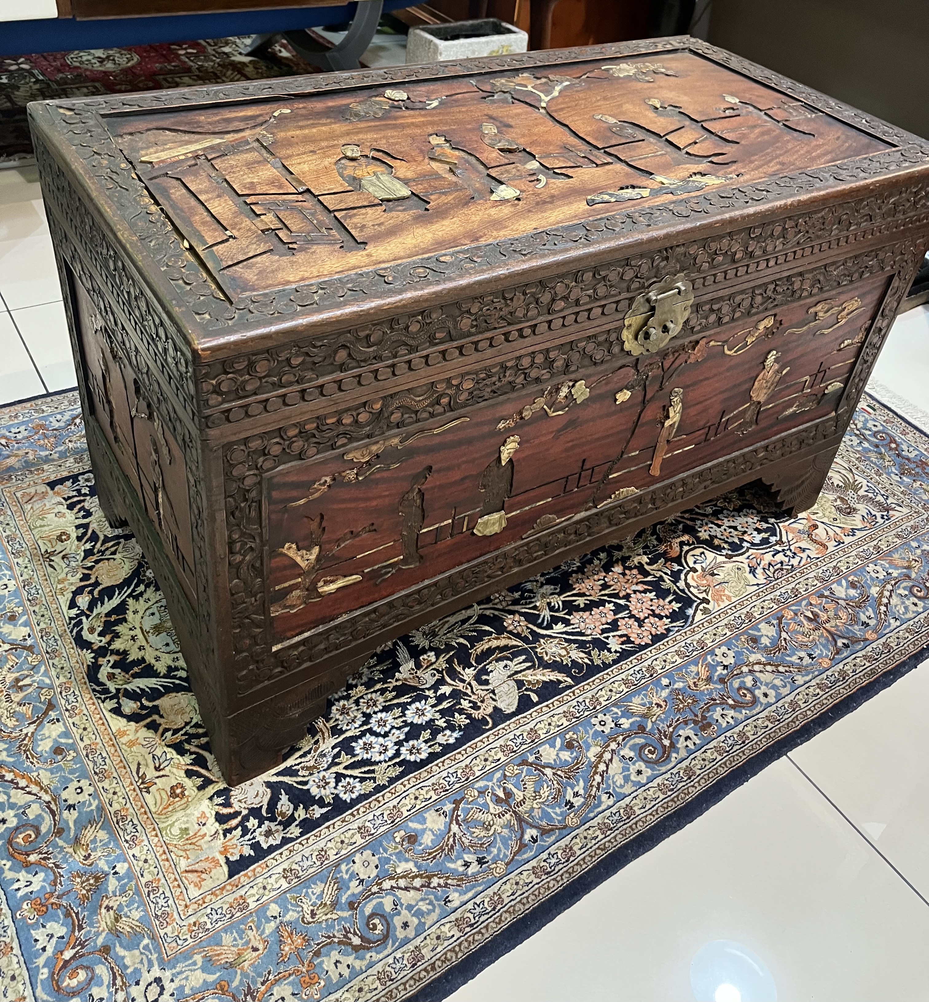 Antique Chinese camphor kist, c1920s