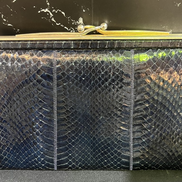 Genuine snake skin clutch, c1970s