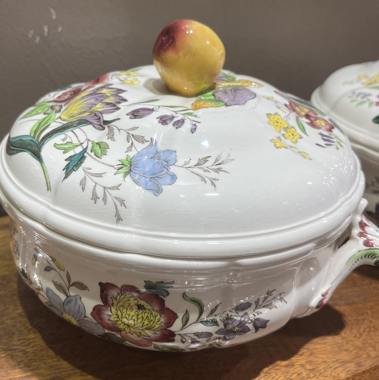 Pair of vintage  Spode Copeland Gainsborough lidded tureens, c1950s