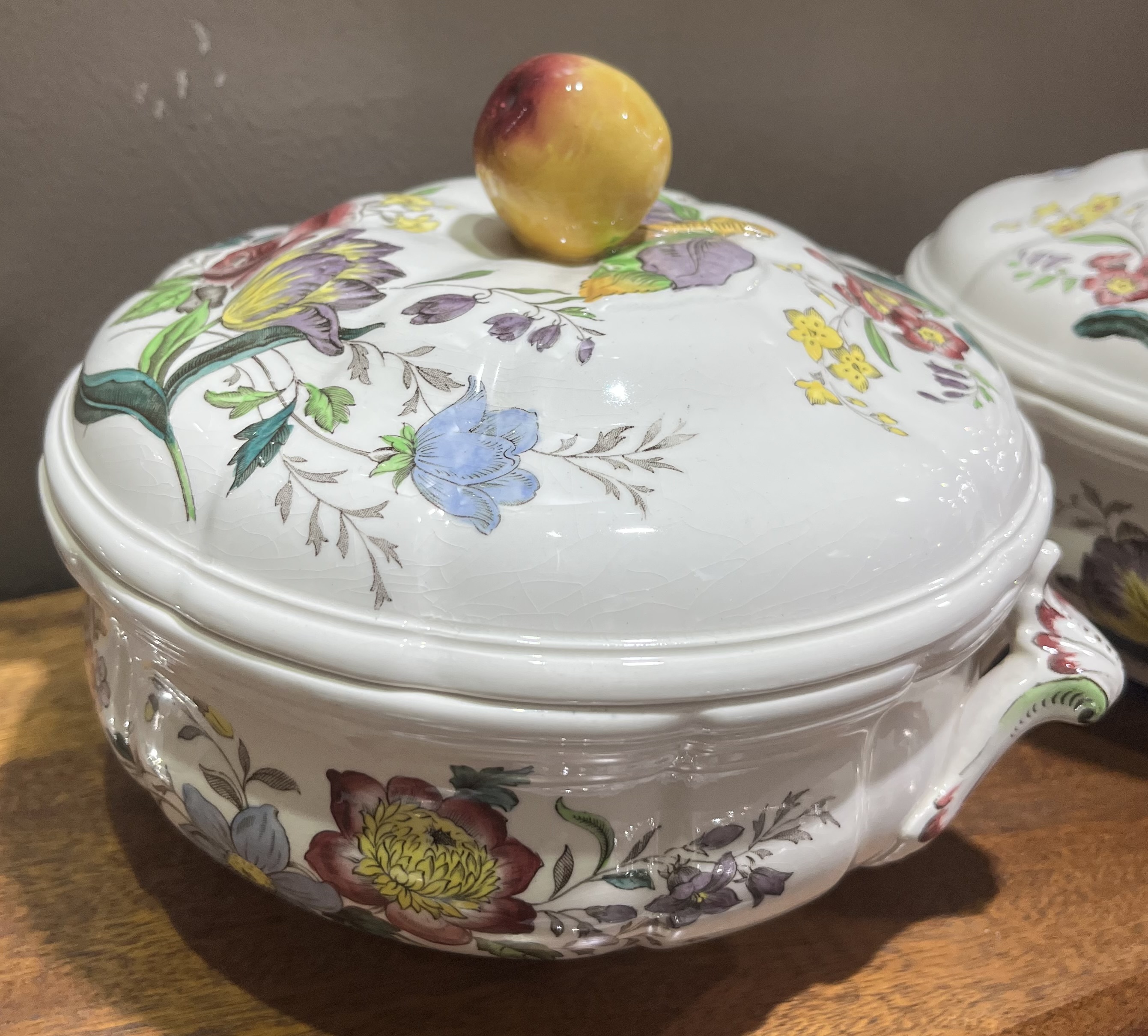 Pair of vintage  Spode Copeland Gainsborough lidded tureens, c1950s