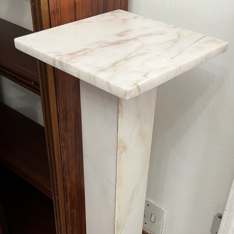 White marble plinth: R8,000