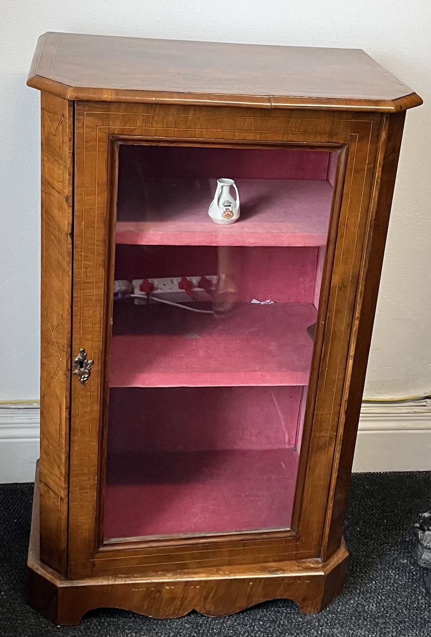 Victorian burr walnut music cabinet: R20,000
