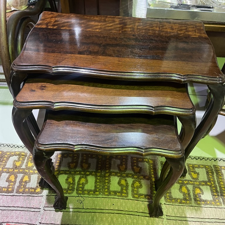 Stinkwood nesting tables x 3: R7,000
