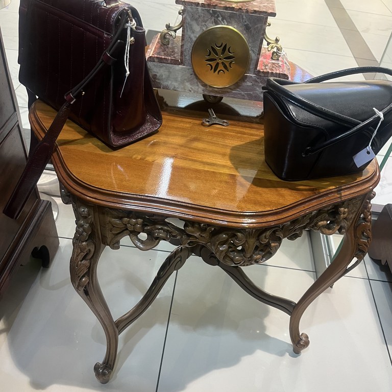 French style walnut carved coffee table: R9,500