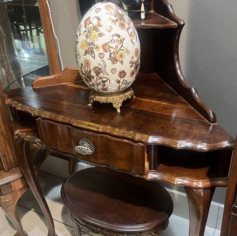 Stinkwood 2-tier corner ball & claw console: R12,000