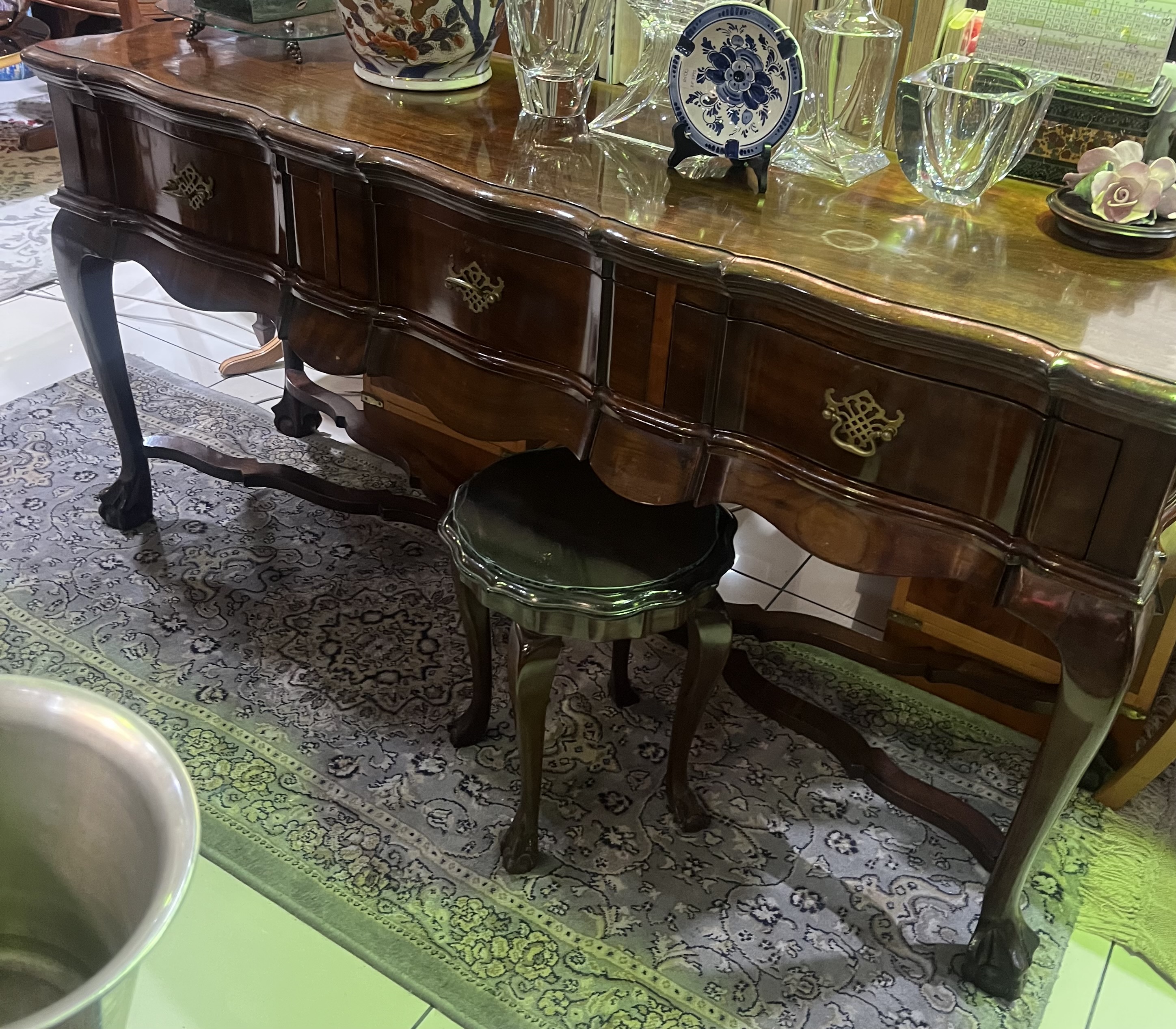 Stinkwood ball & claw credenza: R25,000