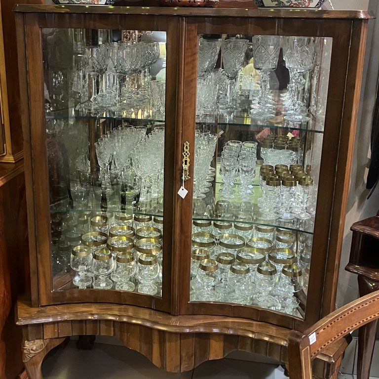 Stinkwood ball & claw display cabinet: R25,000