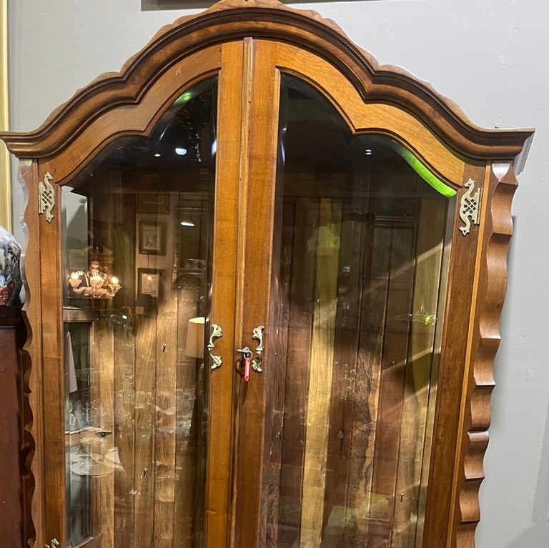 Stinkwood ball & claw display cabinet: R35,000