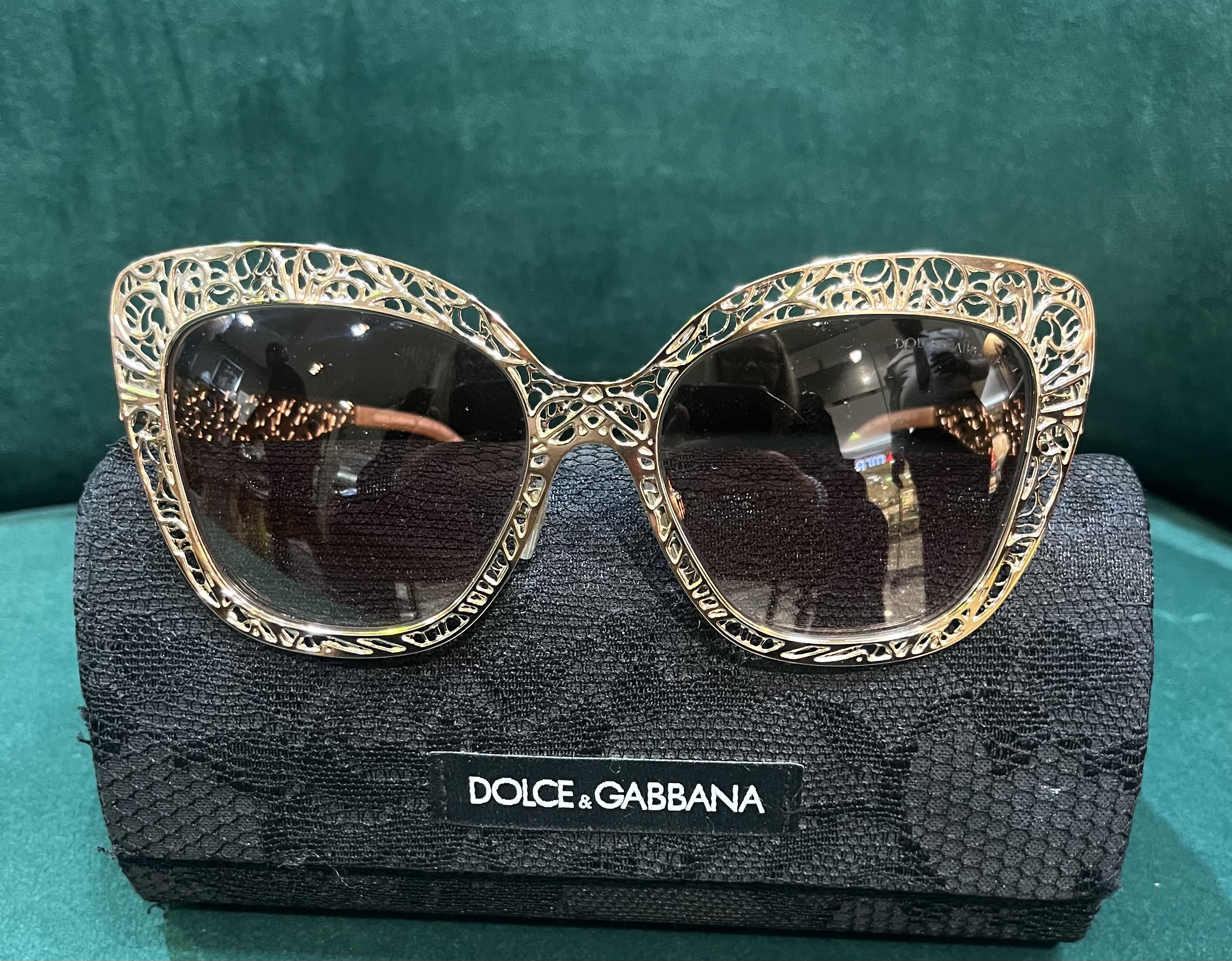 Pair of Dolce & Gabbana metal frame sunglasses