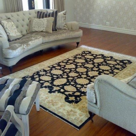 No 316 Carpet Description: Agra silk and wool