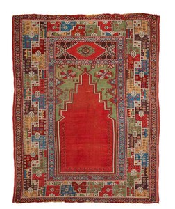 A Mudjur niche rug, Central Anatolia, mid 19th century