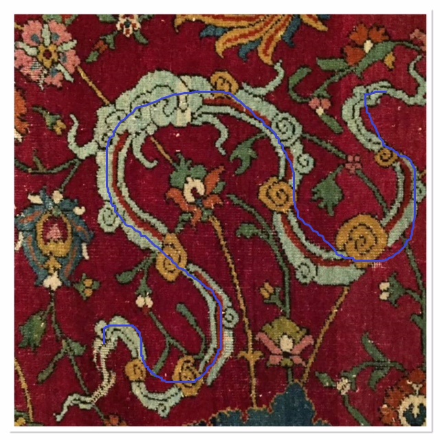 Another example of the Cloudband in Persian carpets