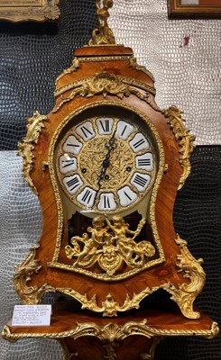 French Style Rococo Bracket Clock on Pedestal