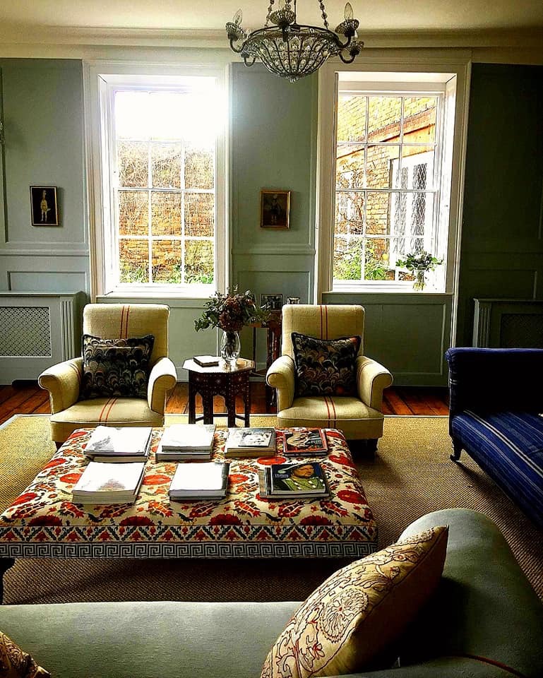 It makes an interesting ottoman cover