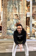 The sofreh ghalamkar from Isfahan, Safavid Iran circa mid-18th century in the Ghorbany Carpets antique collection