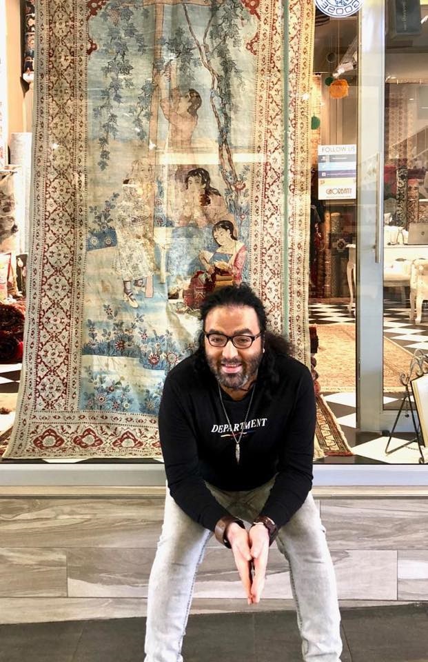 The sofreh ghalamkar from Isfahan, Safavid Iran circa mid-18th century in the Ghorbany Carpets antique collection