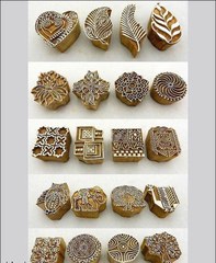 The stamps used in making ghalamkar fabrics