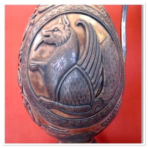 The mystical wolf on a Sasanid jar