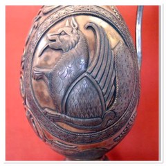 The mystical wolf on a Sasanid jar