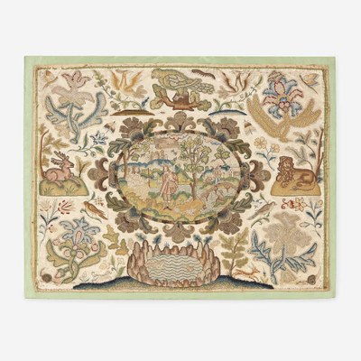 James II/Charles II Stumpwork Embroidery Panel