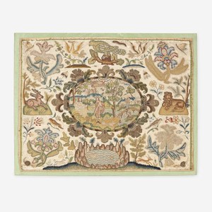 James II/Charles II Stumpwork Embroidery Panel