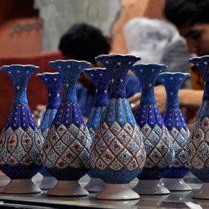 The ancient art of Minakari (enameling) of Iran in Isfahan