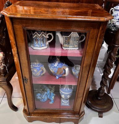 Original Victorian Burr Walnut Music Cabinet (c. 1865)