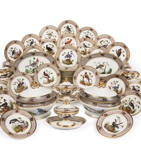 Paris Porcelain Ornithological Part-Dinner Service, Early 19th Century
