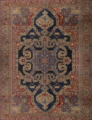 Persian blue and red carpet