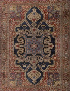 Persian blue and red carpet