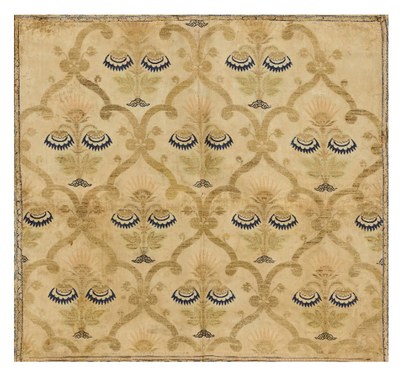 SILK BROCADE PANEL SAFAVID IRAN, 17TH